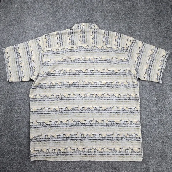 Tori Richard Vintage XL Cotton Lawn Antelope Print Hawaiian Shirt Made in Hawaii - Picture 2 of 7